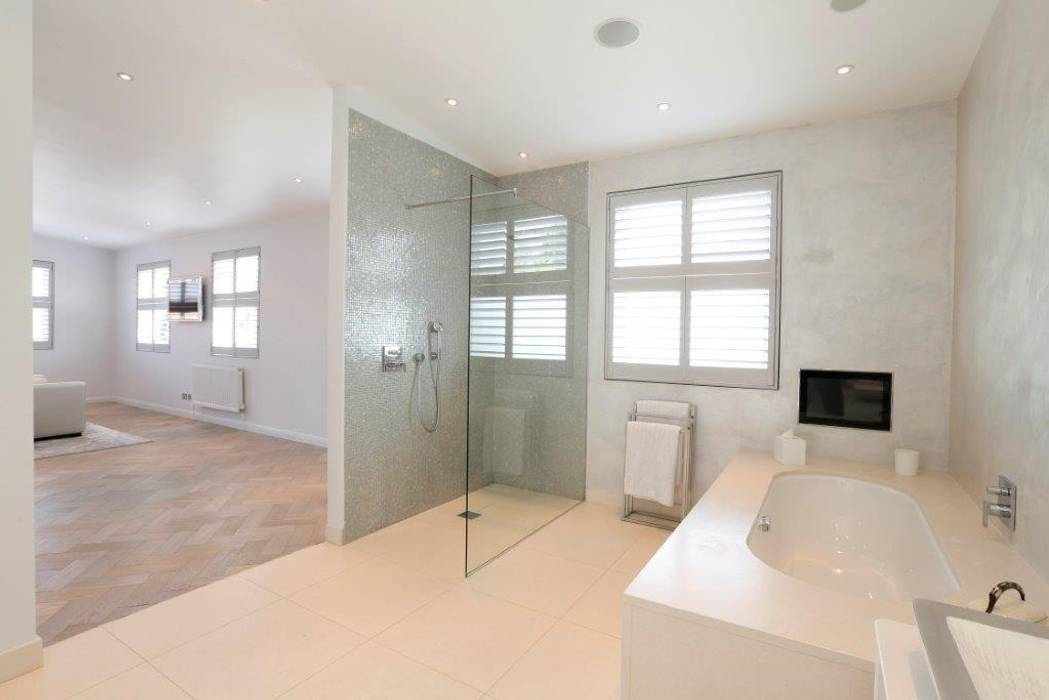 Wandsworth London, Detached House Refurbishment and Design, Charlotte Candillier Interiors Charlotte Candillier Interiors Klasik Banyo