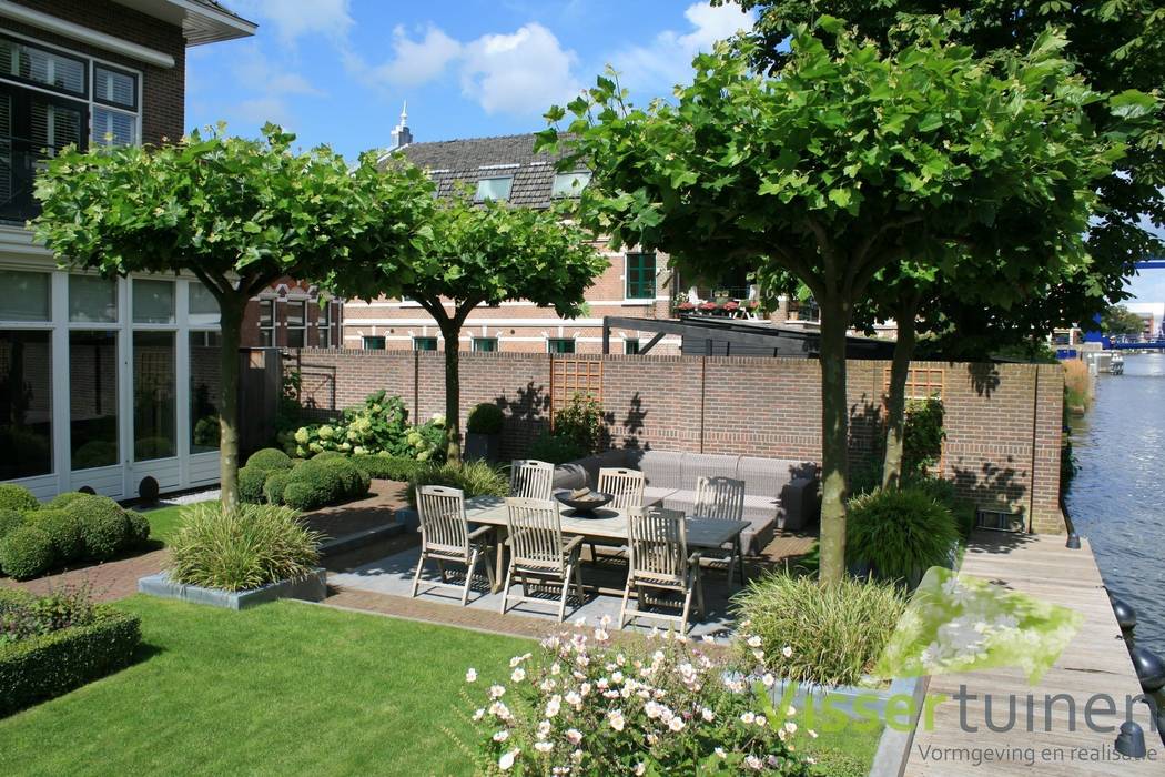 Tuin aan de Oude Rijn, Visser Tuinen Visser Tuinen Jardines de estilo rústico