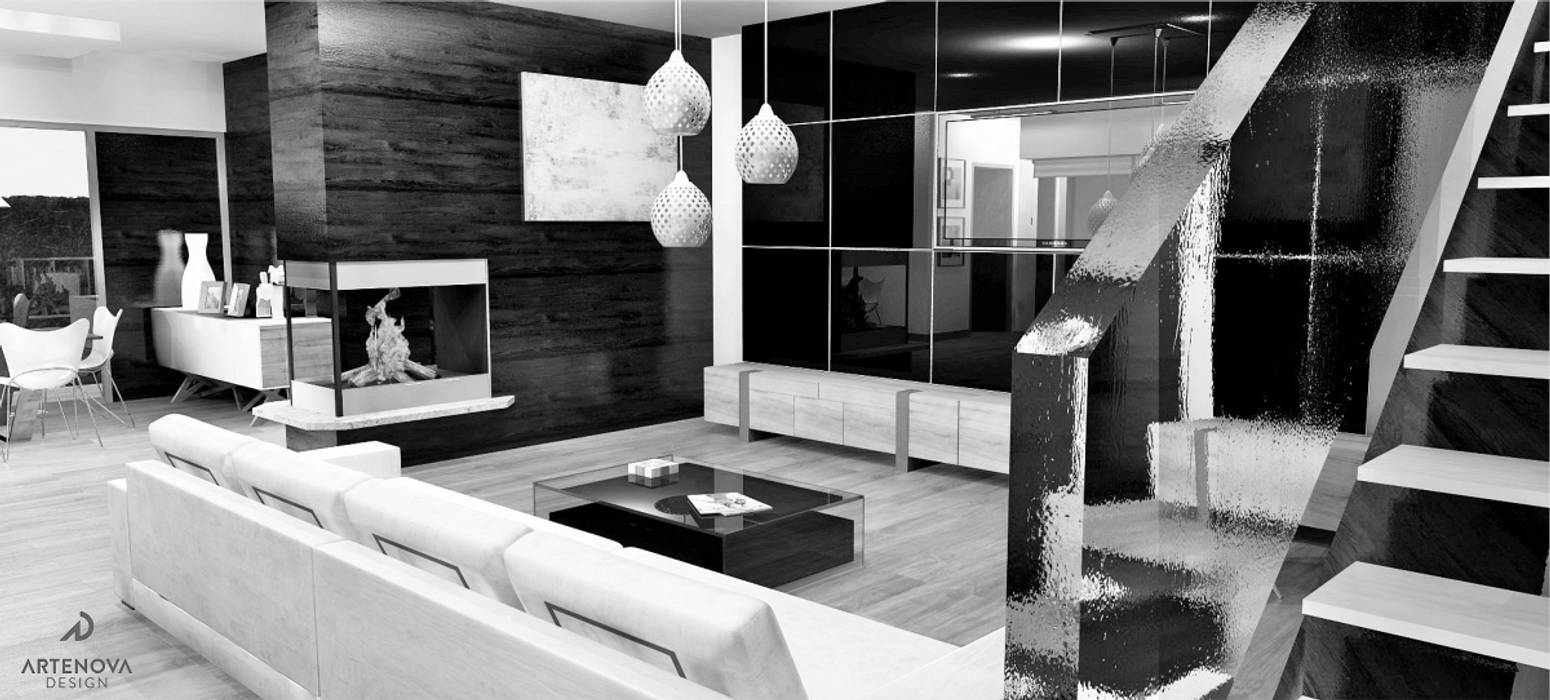 Projekt domu, Artenova Design Artenova Design Modern living room