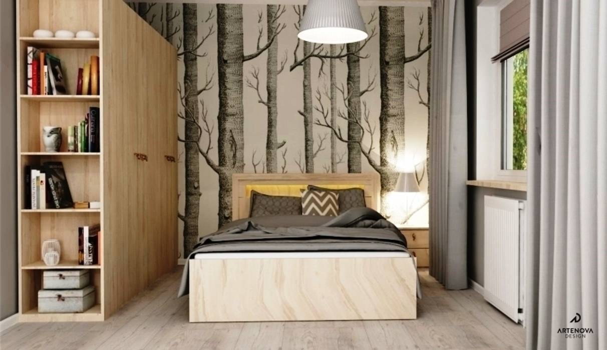 nowoczesne mieszkanie , Artenova Design Artenova Design Scandinavian style bedroom