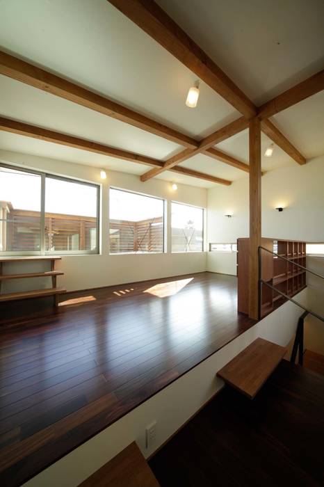 N-HOUSE, 建築デザイン工房ｋｏｃｏｃｈｉ空間 建築デザイン工房ｋｏｃｏｃｈｉ空間 Modern living room