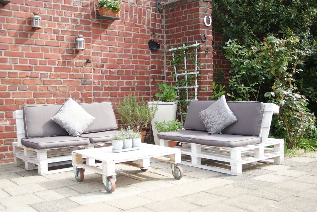 Upcycling/-redesign Gartenmöbel aus Paletten, wohnausstatter wohnausstatter Eclectic style garden Furniture