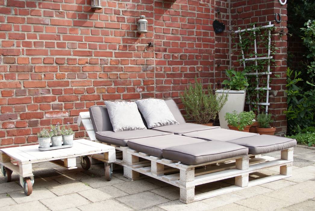 Upcycling/-redesign Gartenmöbel aus Paletten, wohnausstatter wohnausstatter Ausgefallener Garten Möbel