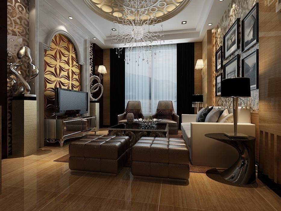 3D GOLD PANEL, Diva Yapı Diva Yapı Living room