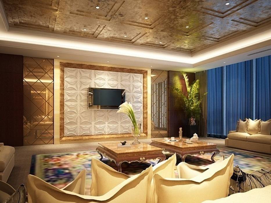 3D GOLD PANEL, Diva Yapı Diva Yapı Klasik Oturma Odası