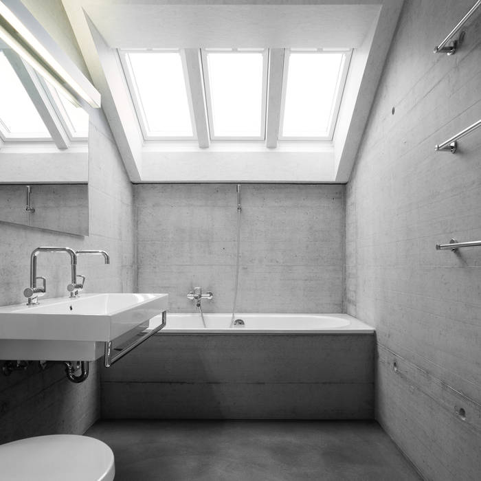 NeubauEinfamilienhaus Brunnadern, Markus Alder Architekten GmbH Markus Alder Architekten GmbH Modern Bathroom