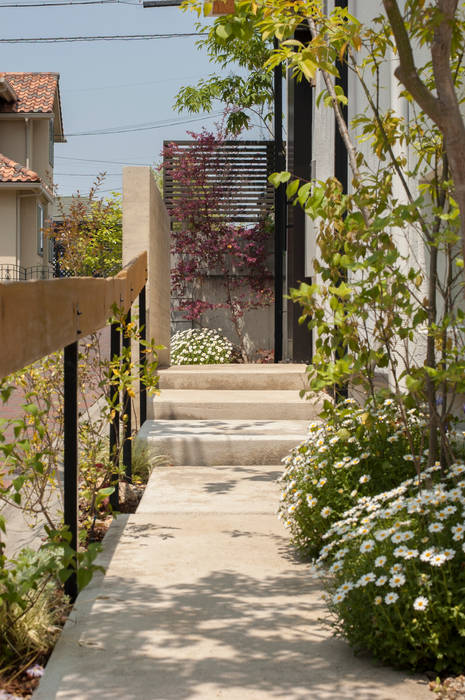 小道 Garden design office萬葉 オリジナルな 庭 植物,財産,建物,植物学,自然,空,路面,植生,日光,黄色