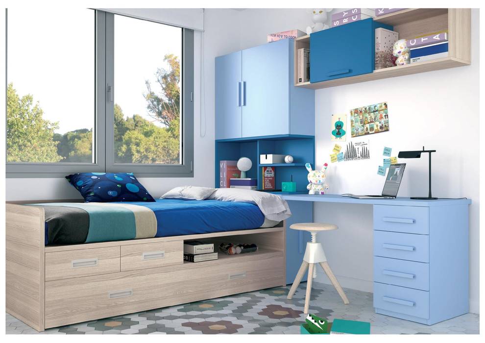 homify Moderne kinderkamers Bedden en wiegen