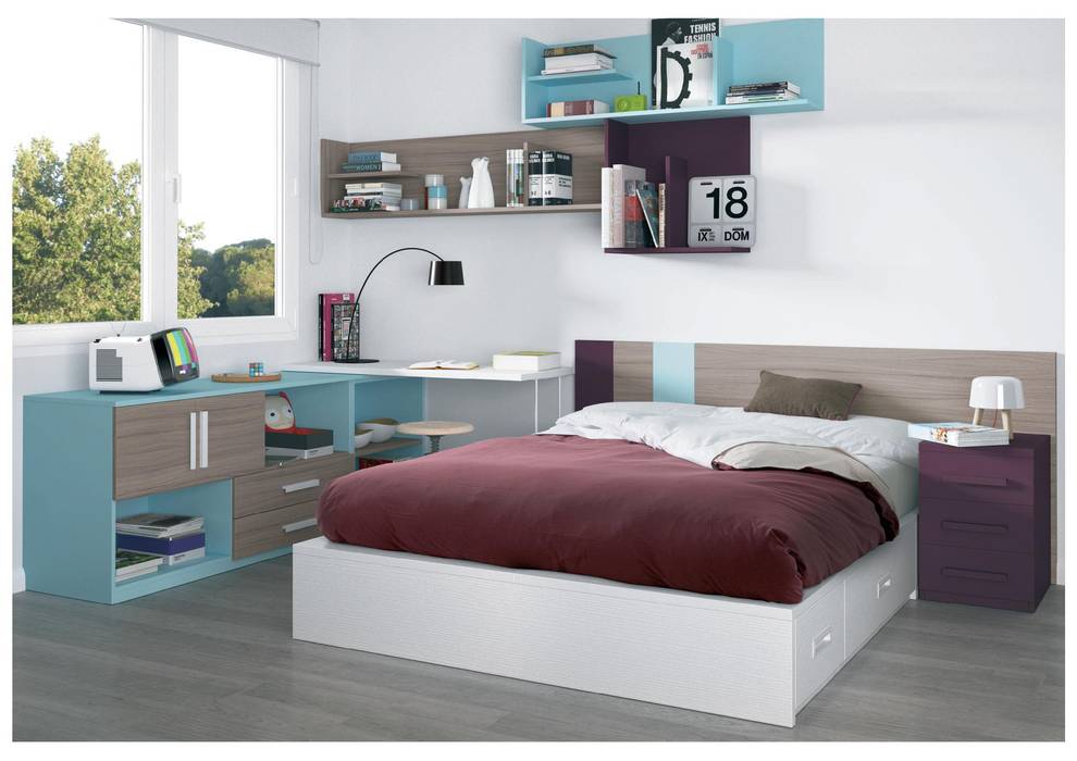 homify Dormitorios de estilo moderno Camas y cabeceros