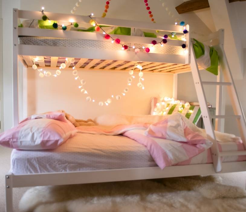 Pom Pom Fairy Lights PomPom Galore Dormitorios infantiles modernos: Lana Naranja Iluminación