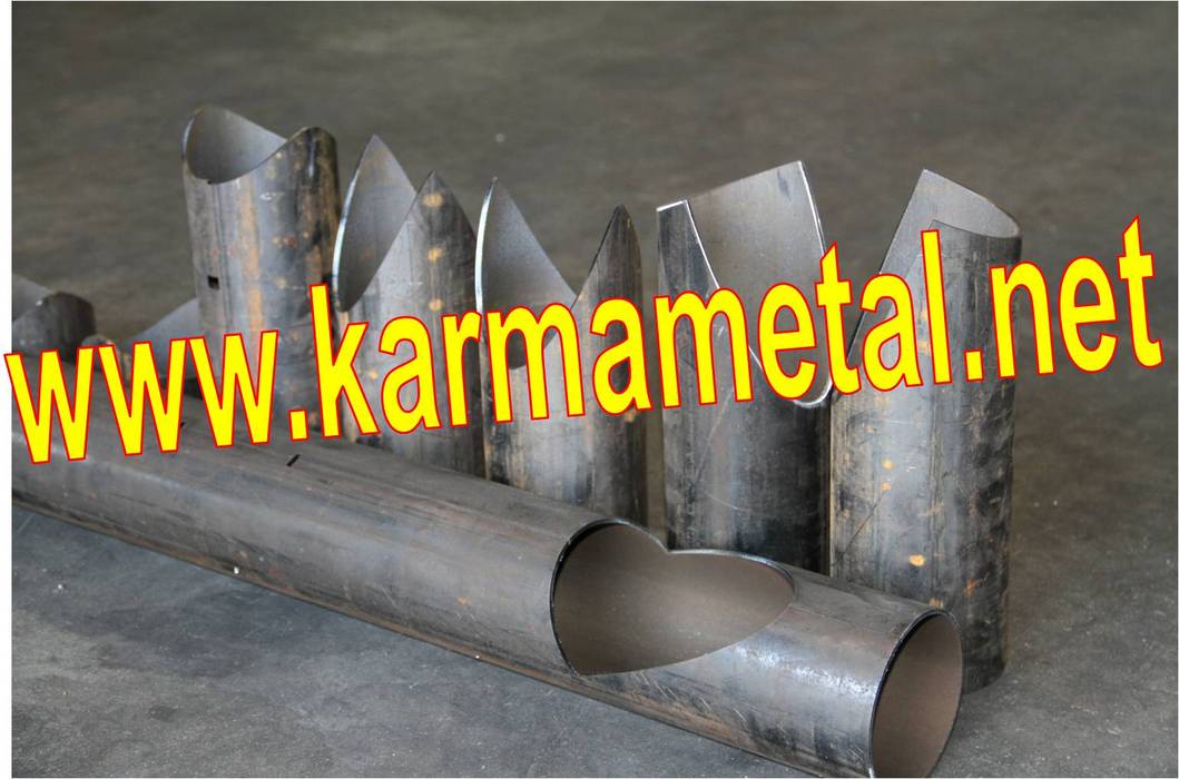 KARMA METAL-cnc lazer boru kesim profil kesme kurt ağzı açma , KARMA METAL KARMA METAL Casas de banho ecléticas