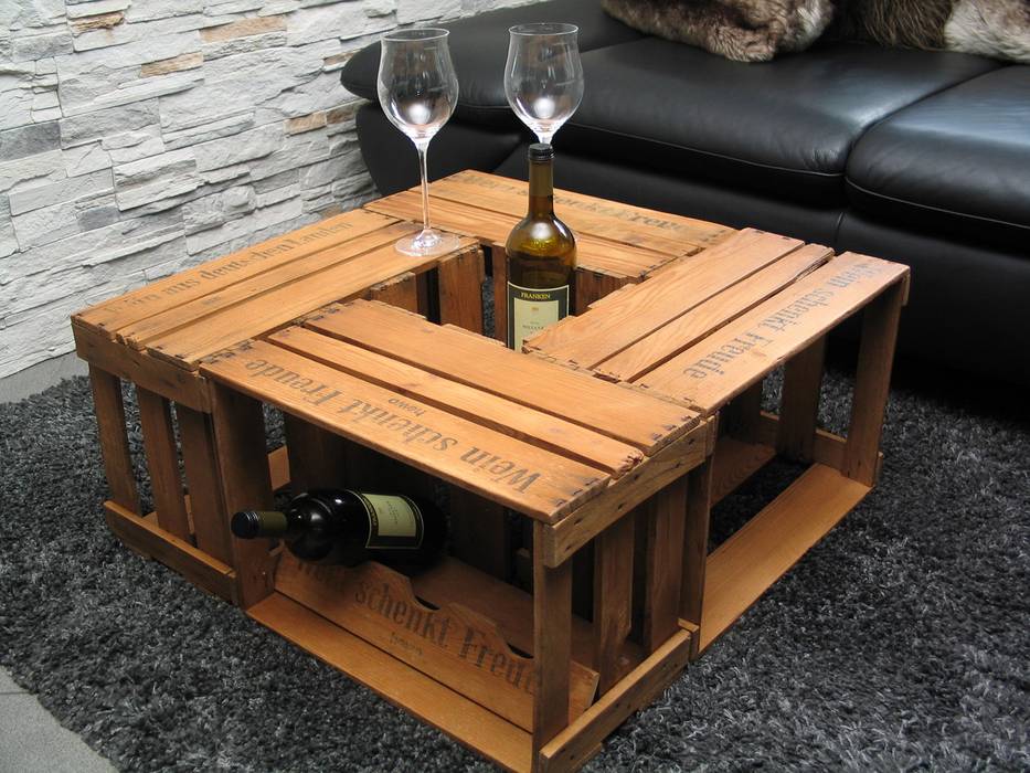 Couchtische, eigen[ART] eigen[ART] Eclectic style living room Wood Wood effect Side tables & trays