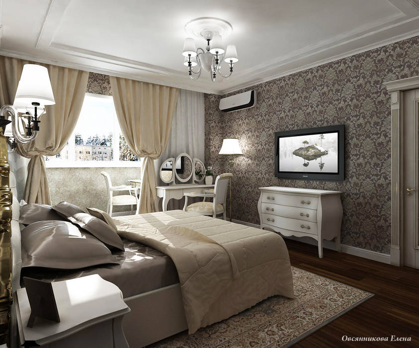 Квартира в г. Киров, Елена Овсянникова Елена Овсянникова Classic style bedroom