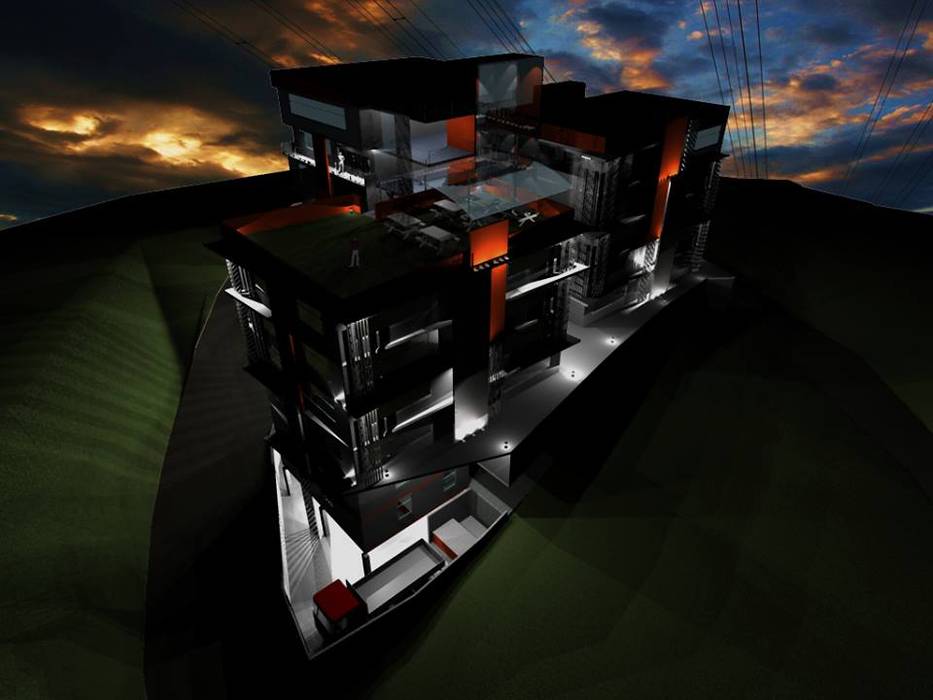 Propuesta de Diseño y modelado 3D edificio residencial, pb Arquitecto pb Arquitecto Modern houses