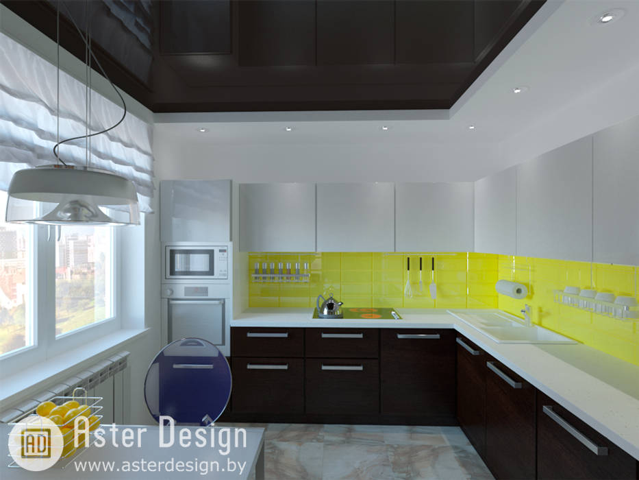 Современная квартира ASTER DECO Кухня в стиле минимализм