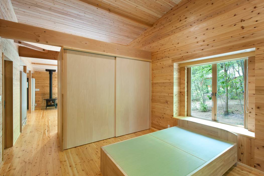 ひだまりのいえ, 吉田建築設計事務所 吉田建築設計事務所 Salas multimedia de estilo moderno Madera Acabado en madera