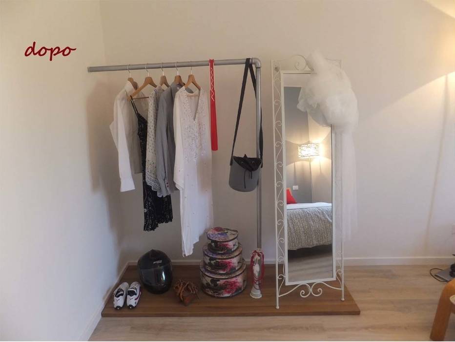 New look per un appartamento di 70 mq a Terni, EFFEtto Home Staging EFFEtto Home Staging Closets Guarda-roupas e cômodas