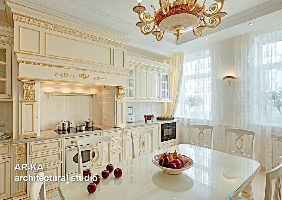 Принцип семейного совета AR-KA architectural studio Кухня в классическом стиле