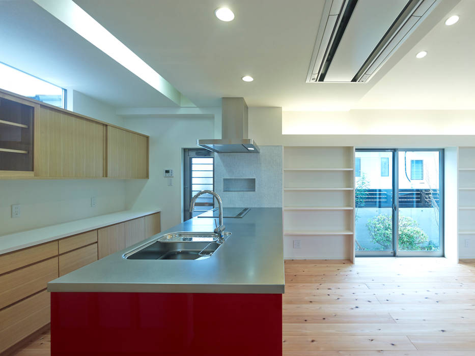 中庭の家, 鶴巻デザイン室 鶴巻デザイン室 Modern kitchen