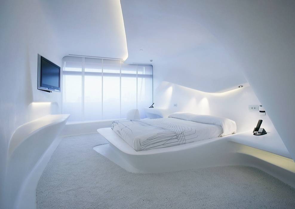 Hotel Puerta America Madrid Habitación Zaha Hadid, RAFAEL VARGAS FOTOGRAFIA SL RAFAEL VARGAS FOTOGRAFIA SL Eclectic style bedroom