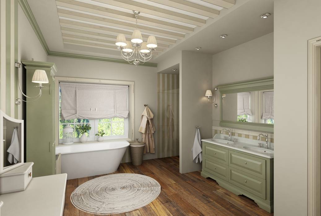 ванная комната в частном доме, Eclectic DesignStudio Eclectic DesignStudio Country style bathroom