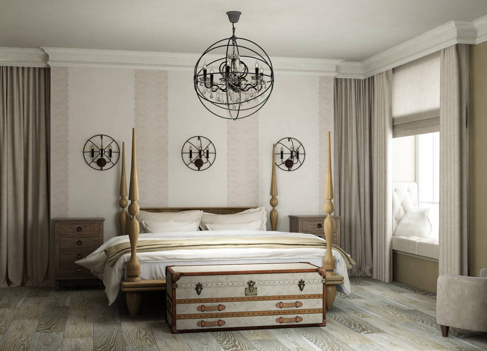 спальня в частном доме, Eclectic DesignStudio Eclectic DesignStudio Bedroom