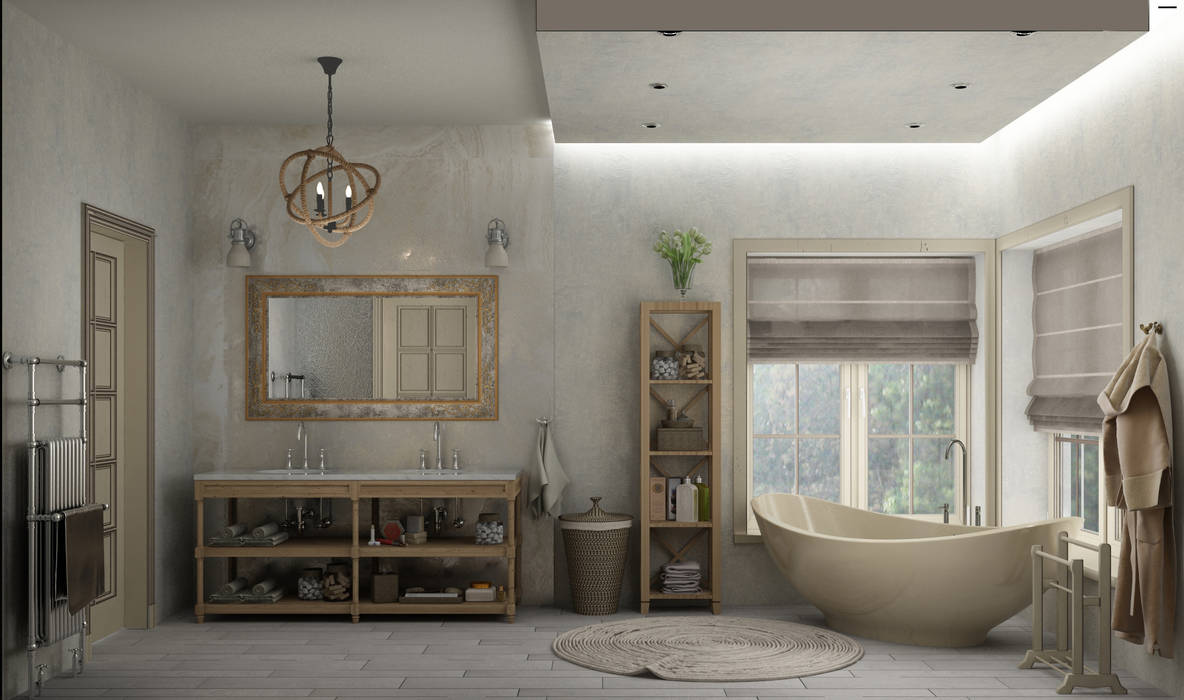 ванная комната в частном доме, Eclectic DesignStudio Eclectic DesignStudio Eclectic style bathroom