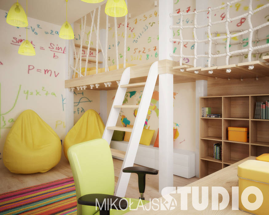 Apartament przy ul. Studenckiej w Krakowie, MIKOŁAJSKAstudio MIKOŁAJSKAstudio Modern nursery/kids room