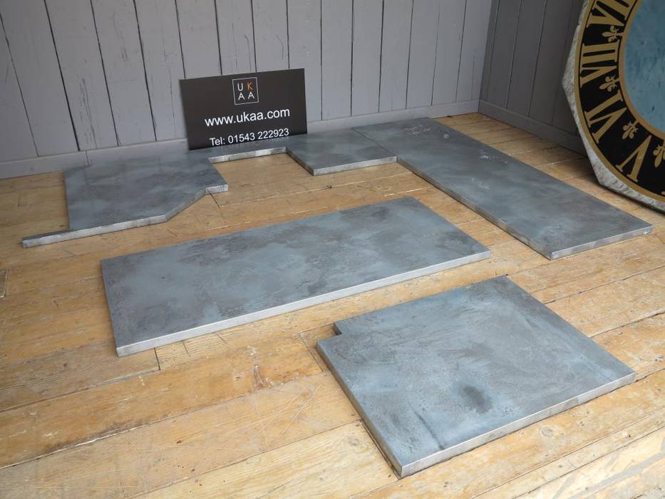 Made To Measure Distressed Antique Zinc Worktops Eclectic By Uk