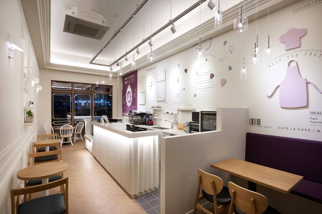 [DesigN m4]_식음공간 인테리어_CAFE LA CAKE, Design m4 Design m4 Commercial spaces Commercial Spaces