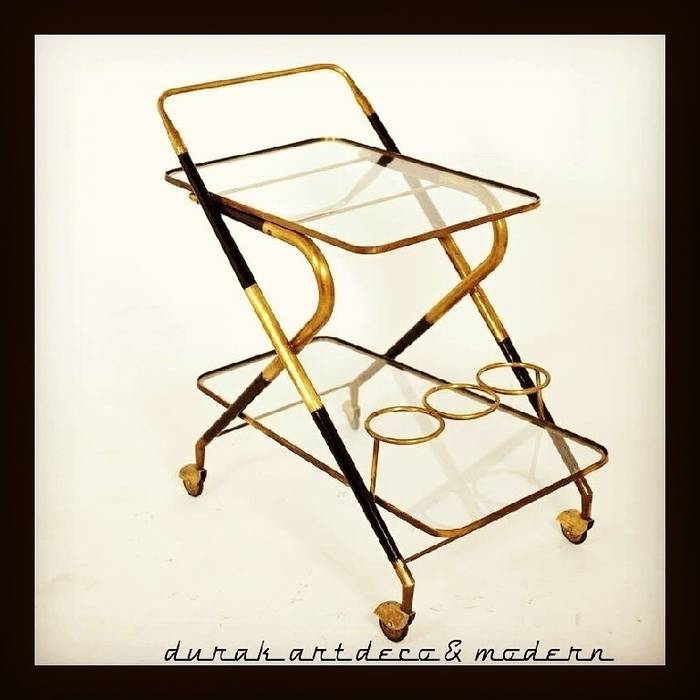 Serving Trolley Designed By Cesare Lacca ( Italy 50's), durak art deco & modern durak art deco & modern Living roomSide tables & trays