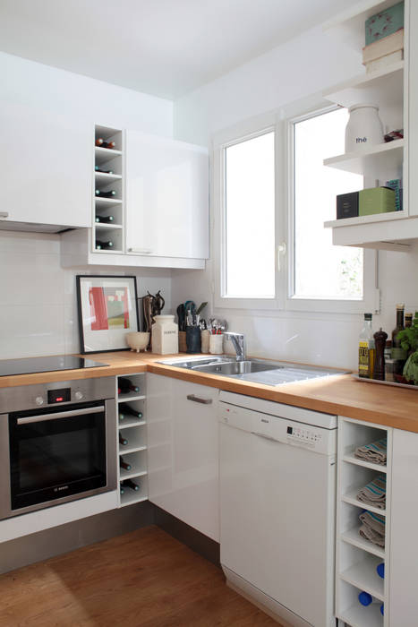 Aménagement d'un appartement de 70m² - Paris, MadaM Architecture MadaM Architecture Cocinas de estilo moderno