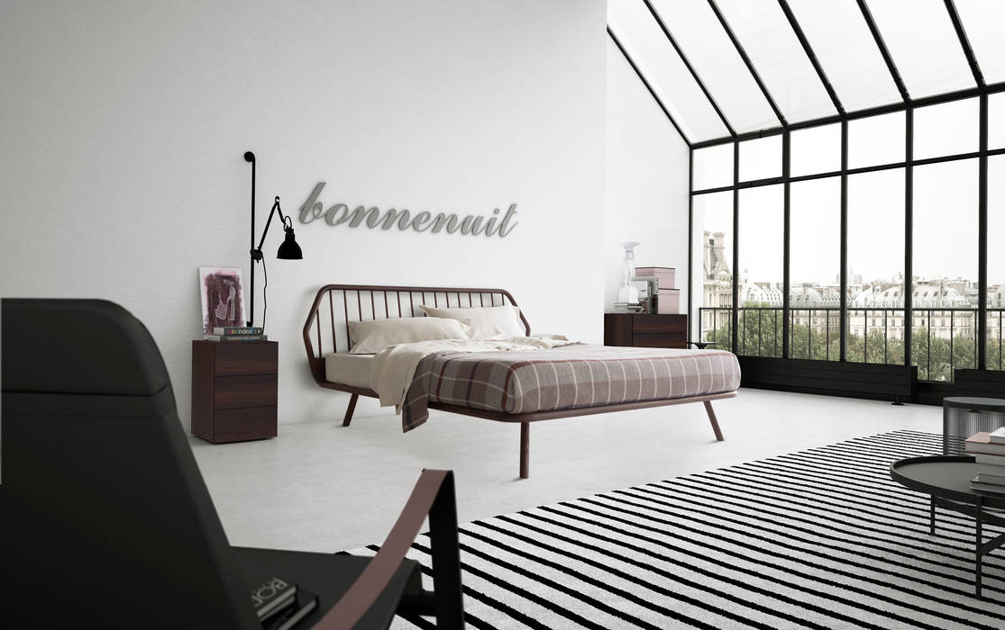 CAMA MODELO TRAMA homify Dormitorios modernos Camas y cabeceras