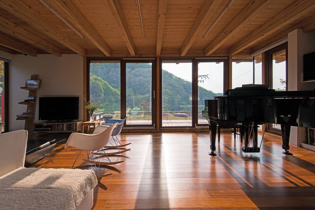 Seo-Kyeong-Dab-Ka (西景答家), KAWA Design Group KAWA Design Group Salas de estar modernas