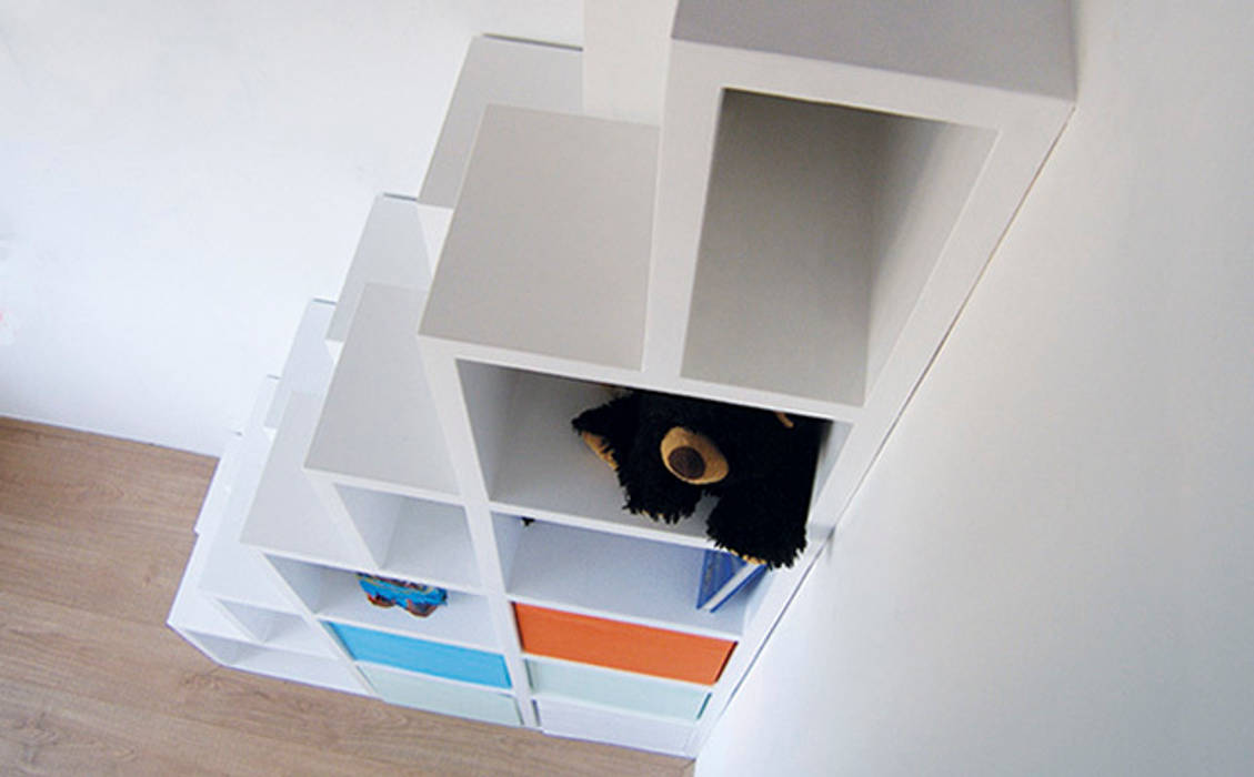 SLAAPZOLDER | denk in 3D, WEBERontwerpt | architectenbureau WEBERontwerpt | architectenbureau Modern Kid's Room Storage
