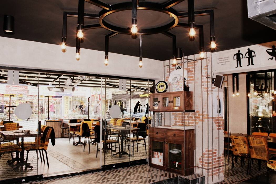 Ot cafe endüstriyel duvar &amp; zemin co mimarlık dekorasyon i̇nşaat ve dış