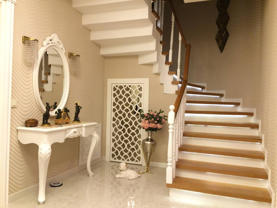 homify Modern Corridor, Hallway and Staircase