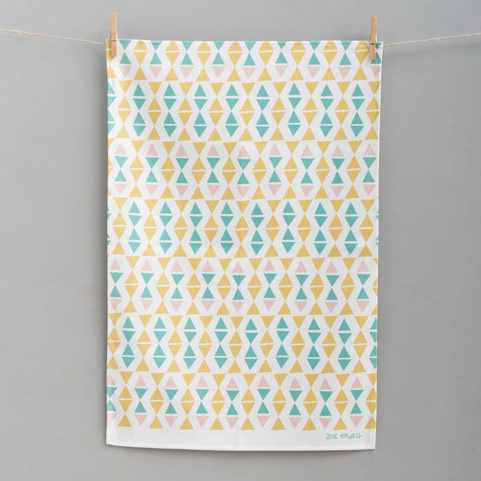 Off Kilter Tea Towel Zoe Attwell Modern kitchen Accessories & textiles