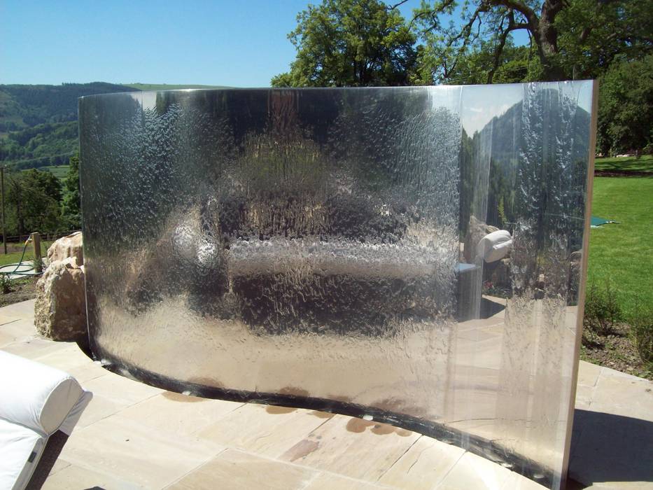 Stainless Steel Metal Water Feature Unique Landscapes Modern garden