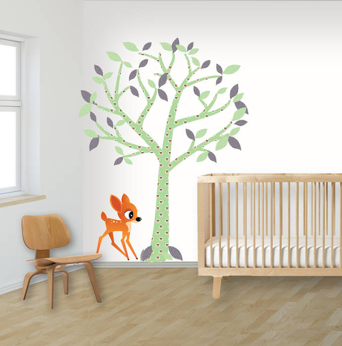 Muurstickers babykamer en kinderkamer, decodeco.nl decodeco.nl Minimalistyczny pokój dziecięcy Akcesoria i dekoracje