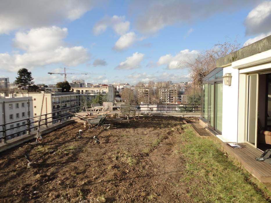 Un Jardin suspendu, FIORELLINO paysagiste FIORELLINO paysagiste Balcones y terrazas de estilo moderno