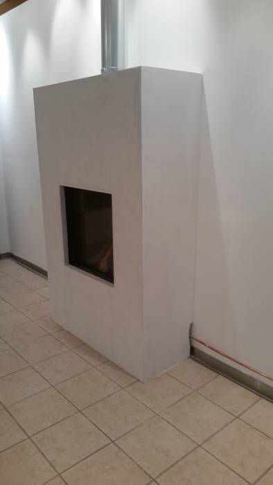 Kamin in Betonoptik, m²- MalerMeister Krysinski m²- MalerMeister Krysinski