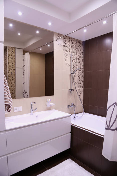 Интерьер в белом, NDubchenko NDubchenko Ванная комната в эклектичном стиле