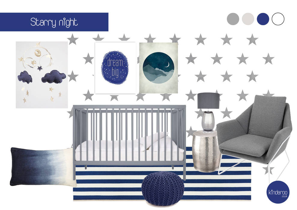 Starry night nursery Kinderoo Childrens Interiors Dormitorios infantiles modernos: