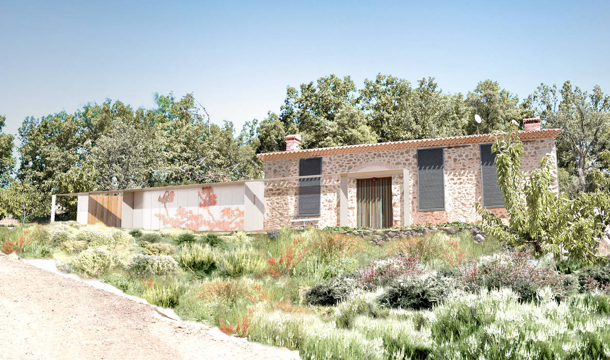 ¡Moderna y Rural! Una gran casa con hermoso Jardín, Estudio de Arquitectura Teresa Sapey Estudio de Arquitectura Teresa Sapey Дома в стиле кантри