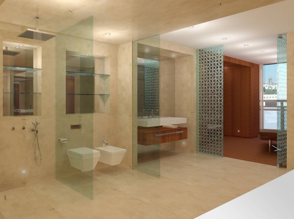 Офис, Лаборатория дизайна интерьера Лаборатория дизайна интерьера Ванная комната в стиле модерн