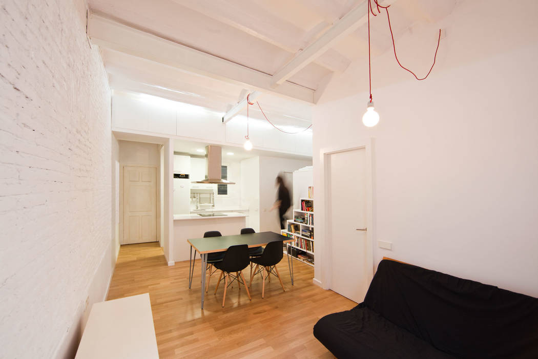 Apartamento de 40m2 en el Raval de Barcelona, Dolmen Serveis i Projectes SL Dolmen Serveis i Projectes SL Кухня