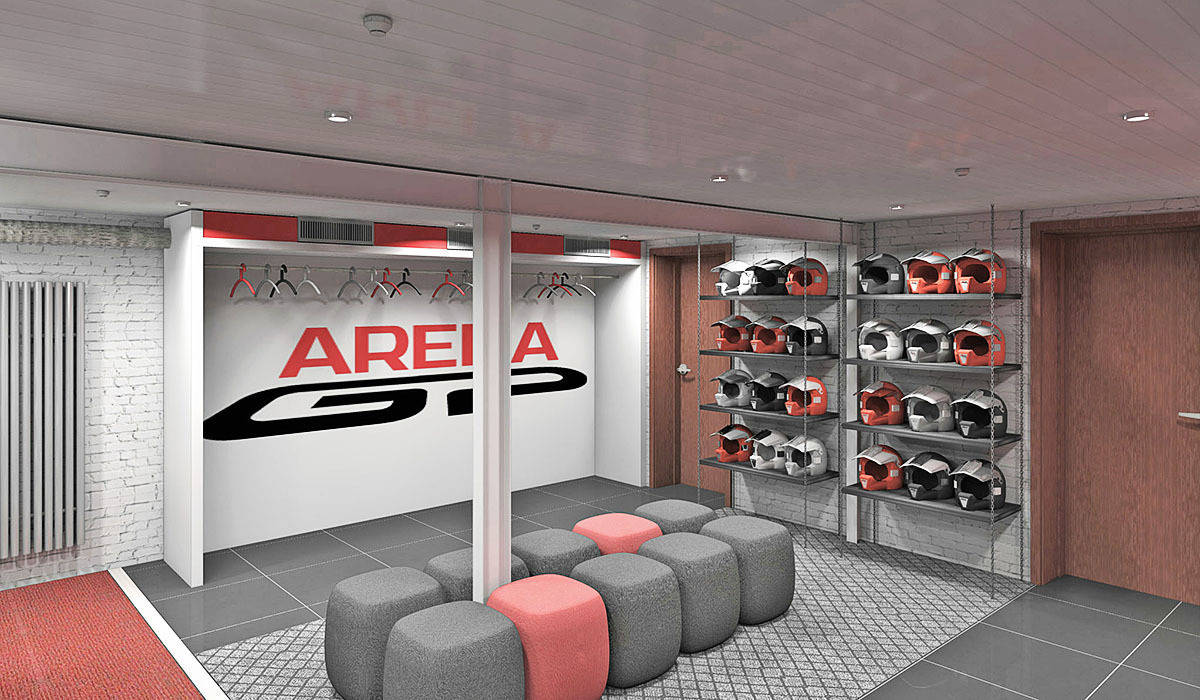Картинг-клуб “Arena GP”, Дизайн-студия HOLZLAB Дизайн-студия HOLZLAB Commercial spaces Car Dealerships