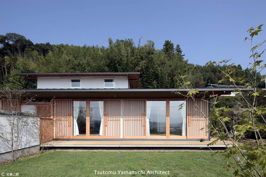 紡ぐ家 ～3世代の住まい～, 山道勉建築 山道勉建築 房子 木頭 Wood effect