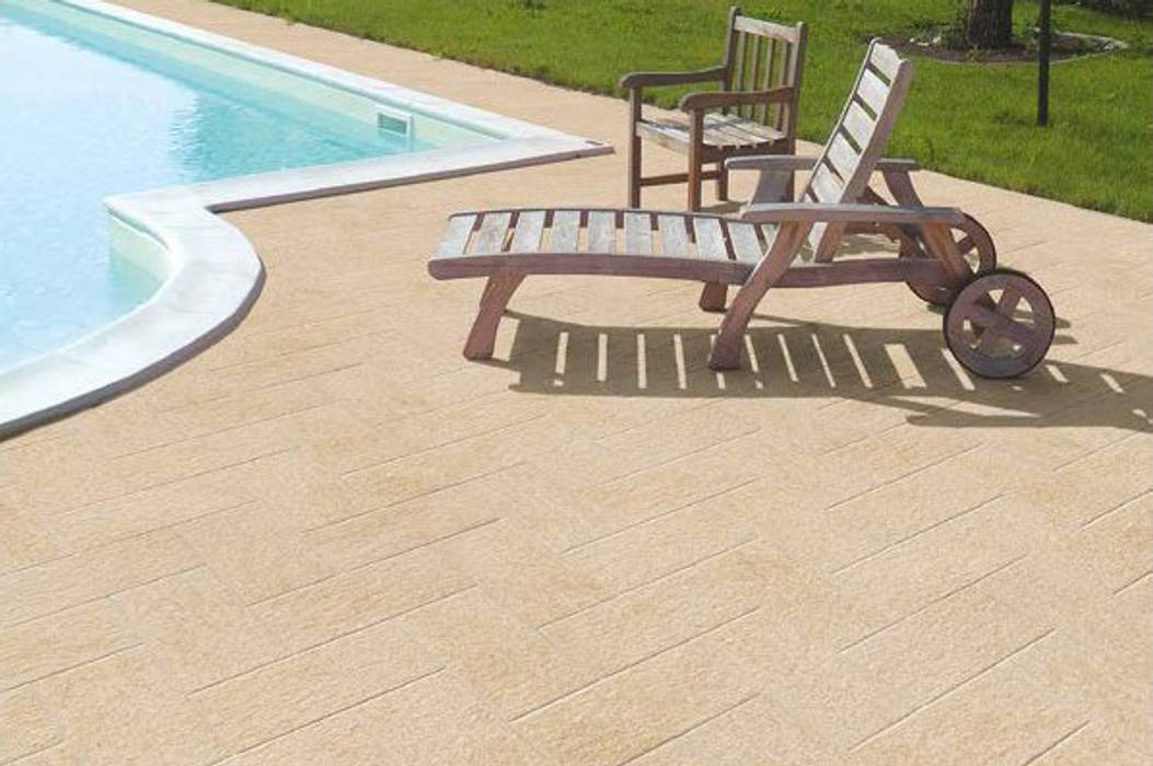 Outdoor tiles Luserna Beige 15x30 homify Walls Tiles